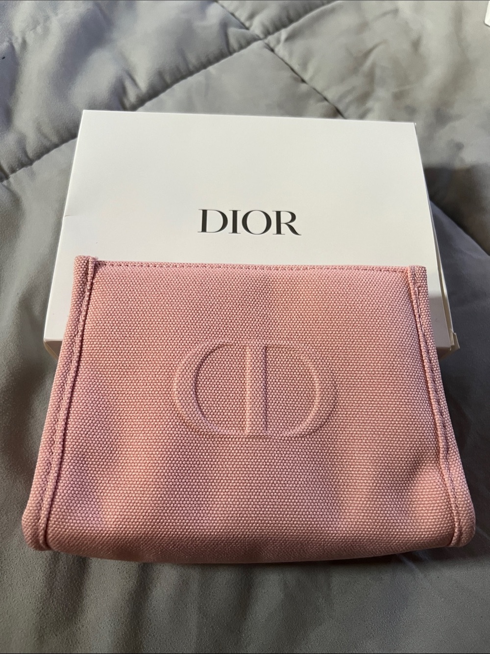 Dior Pink Canvas Mini Pouch